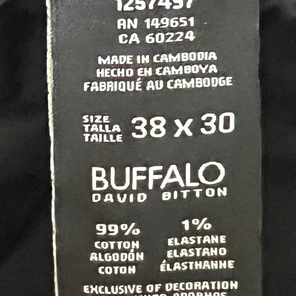 Buffalo David Bitton Men's Jackson-X Straight Stretch Blue Denim Jeans 38x30 NWT - Picture 7 of 12